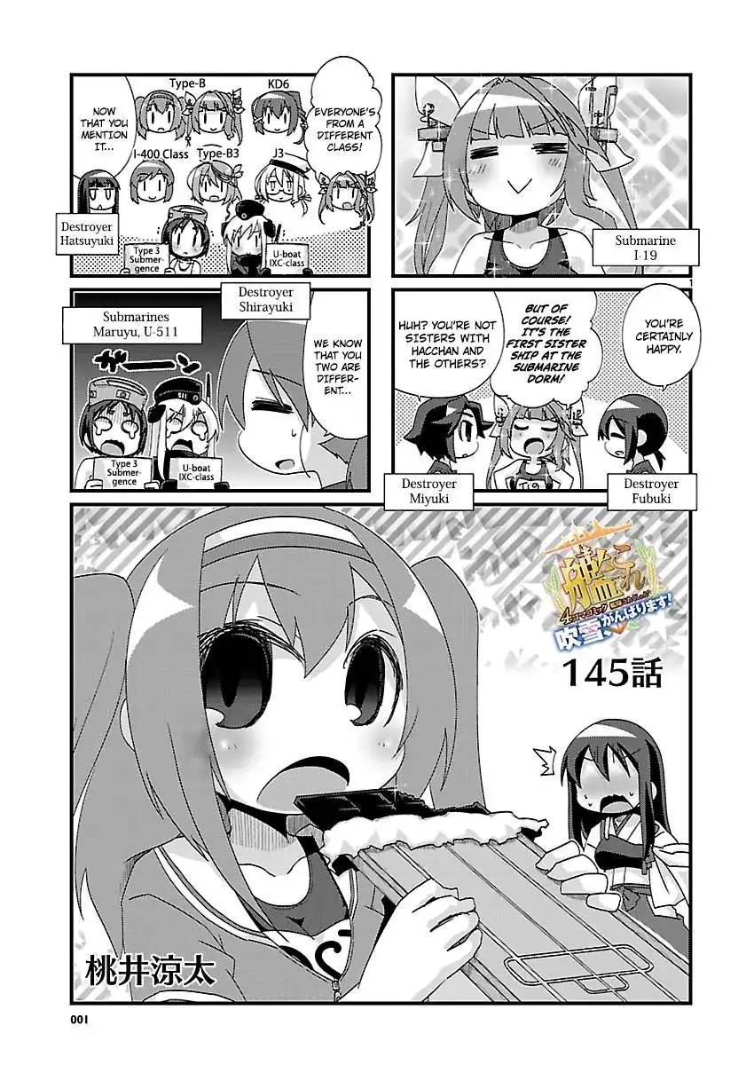 Kantai Collection - Kankore - 4-koma Comic - Fubuki, Ganbarimasu! Chapter 145 1